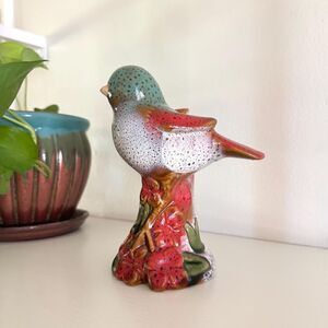 Vintage Mid-Century Ceramic Bird Figurine / Kitschy Cottagecore Home Decor